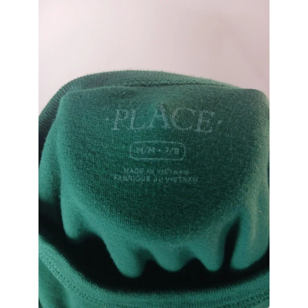 Children's PLACE Kids Green Casual Graphic Tee Sz. M (8)